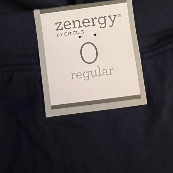 Chicos Zenergy Pants Womens Size 4 Blue Pull On Ruched Hem Mid Rise Pants NWT - Picture 6 of 9